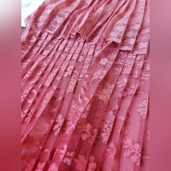 Nwt Anthropologie Maeve Brighton Tiered Lace Ombre Midi Skirt - Picture 5 of 16